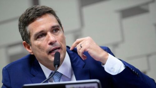 Presidente do Banco Centra, Roberto Campos Neto, falando sobre a meta de inflação. Foto: Pedro França/Agência Senado