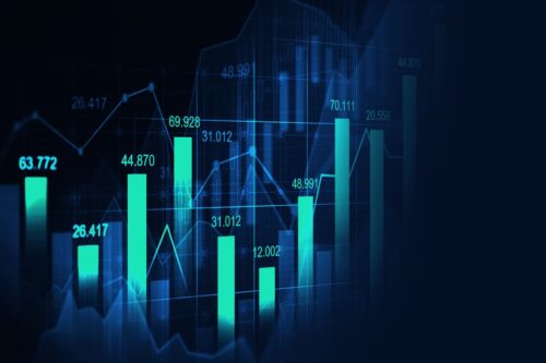 aluguel de ações: um gráfico mostrando as oscilações do mercado financeiro.