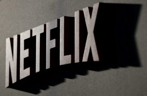 Logo da Netflix em uma parede