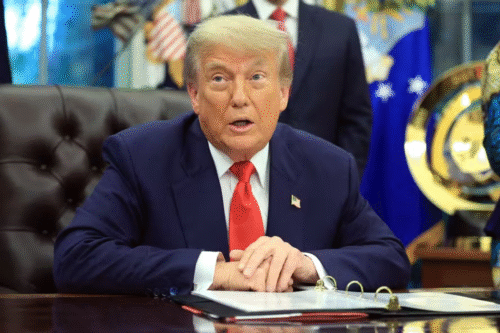 Foto do presidente dos EUA, Donald Trump