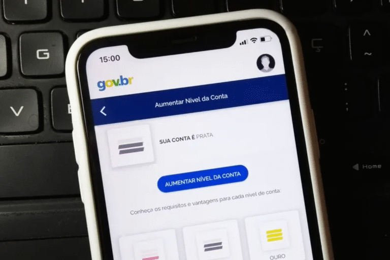 Celular logado em conta Gov.br