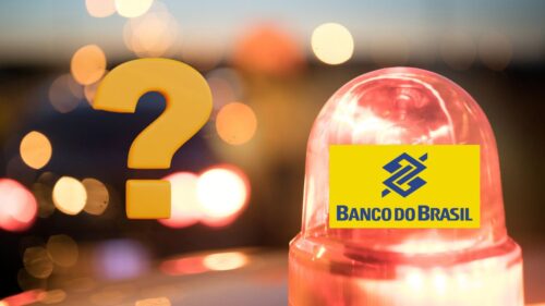 Montagem ações BBAS3 (banco do brasil) em alerta.