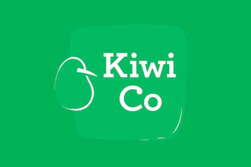 Logo da KiwiCo, empresa de brinquedos educativos voltada para estimular criatividade e aprendizado infantil.