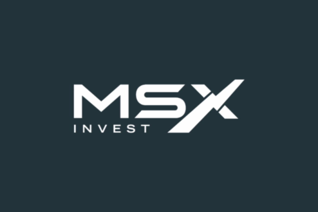 Imagem da logo da MSX Invest sobreposta a um fundo verde.