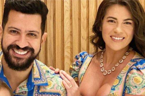 Dennis DJ e Bárbara Falcão durante período do relacionamento