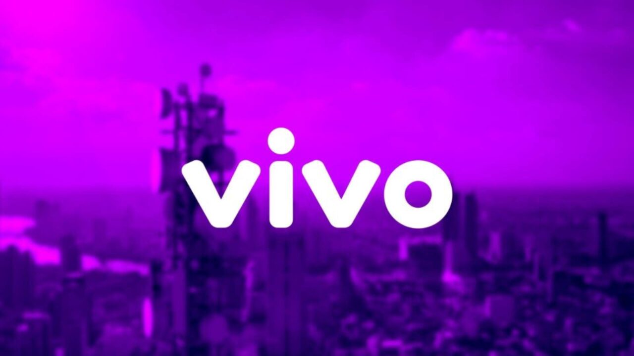 Logo da empresa listada na B3 sob o código VIVT3.