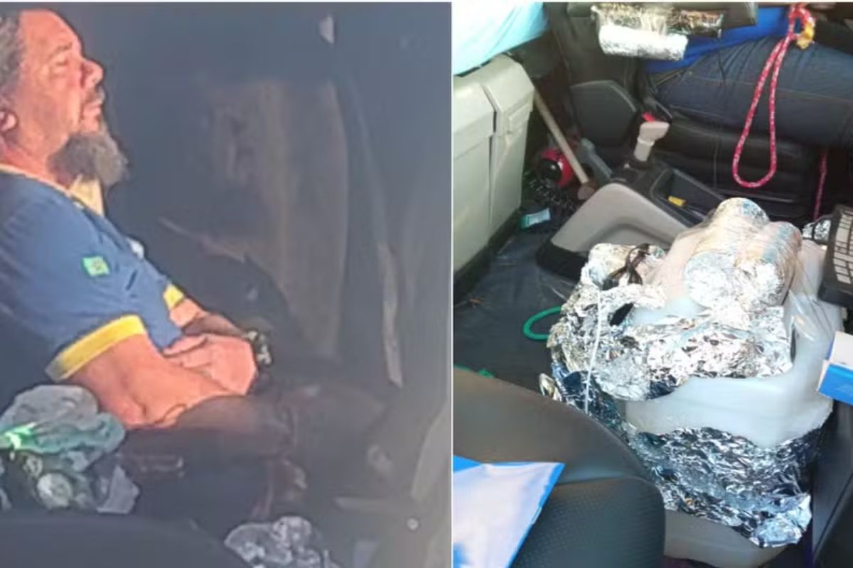 PM divulga fotos de materiais apreendidos na carreta parada no Rodoanel.