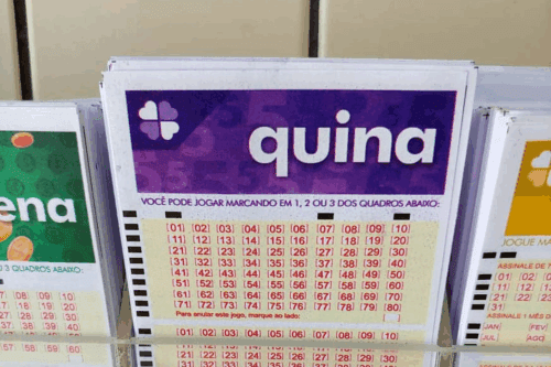 Foto de volante da Quina, uma das principais loterias da Caixa.
