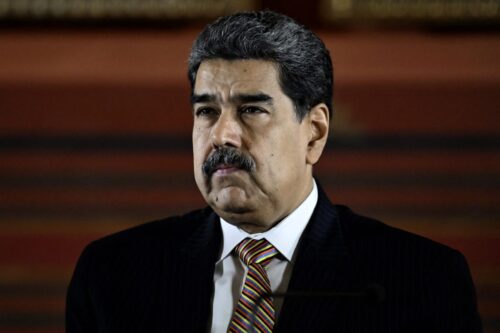 Fotografia de close-up de Nicolás Maduro, presidente da Venezuela.