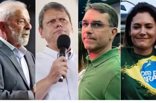 Lula, Tarcísio, Flávio e Michele