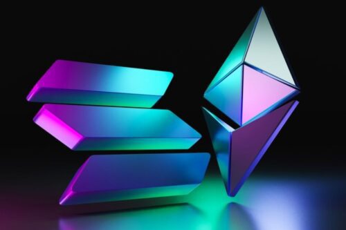 Solana e ethereum, junto do Bitcoin, as principais criptomoedas do mercado.