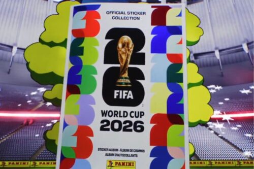 Capa do álbum de figurinhas oficial da Copa do Mundo FIFA 2026 da Panini.