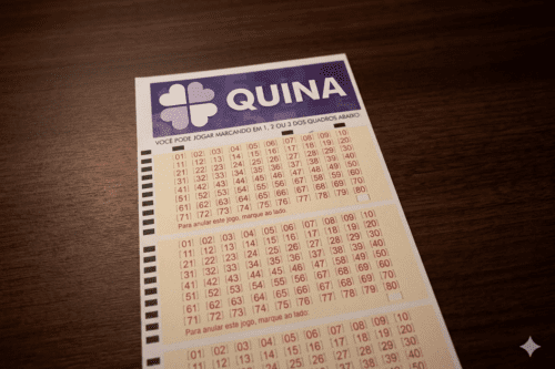 Foto de bilhete da Quina.
