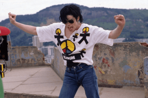 Foto de Michael Jackson no Brasil.