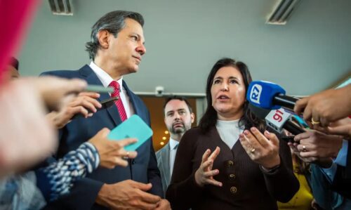 Simone Tebet e Haddad em entrevista.