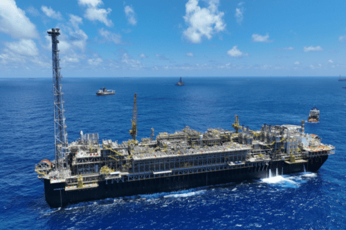 FPSO P-78, sétima plataforma da Petrobras em operação no campo de Búzios, no pré-sal da Bacia de Santos