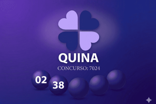 Sorteio da Quina concurso 7024