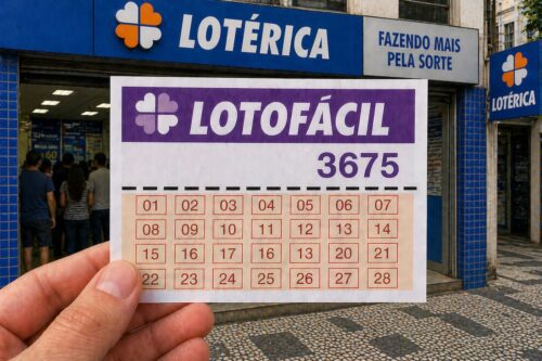 Representação visual da Lotofácil 3675, enfatizando a simplicidade no cálculo dos resultados.