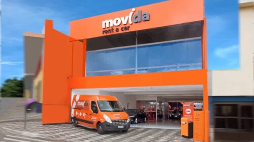 Logotipo da Movida Car Rental, representando a empresa de aluguel de carros Movida (MOVI3).
