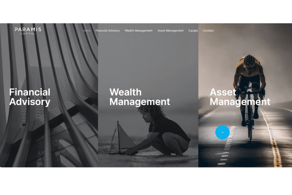 Home do site da Paramis Capital.