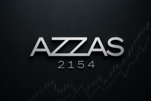Logo da Azzas 2154 em destaque sobre fundo escuro, ilustrando notícia sobre ações AZZA3 e avaliação da Farm Rio.