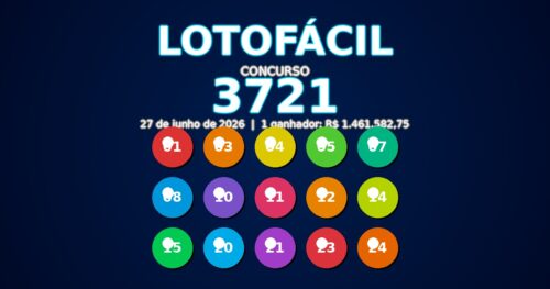 Resultado Lotofacil 3721