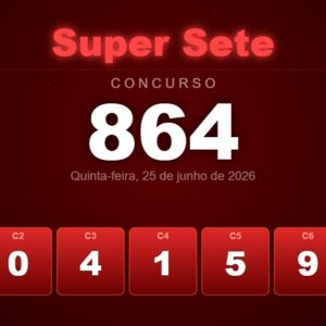 Resultado Super Sete 864 — dezenas por coluna sorteadas