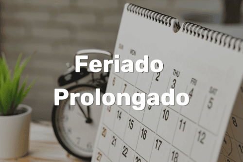 Calendário simbolizando feriado prolongado.