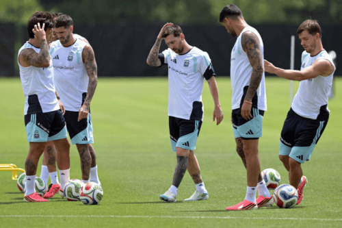 Treino da seleção Argentina durante a Copa do Mundo de 2026.