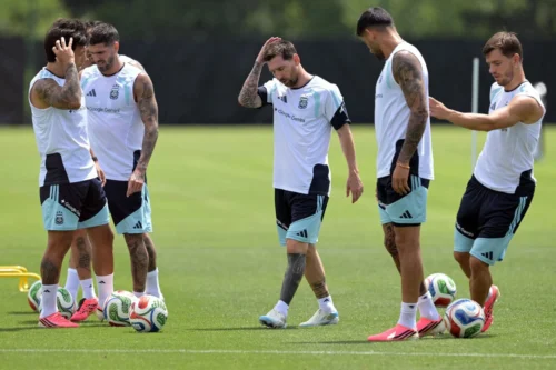 Treino da seleção Argentina durante a Copa do Mundo de 2026.