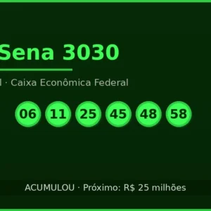 Resultado Mega-Sena 3030 - 11/07/2026