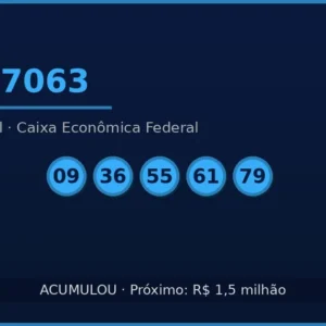 Resultado Quina 7063 - 11/07/2026